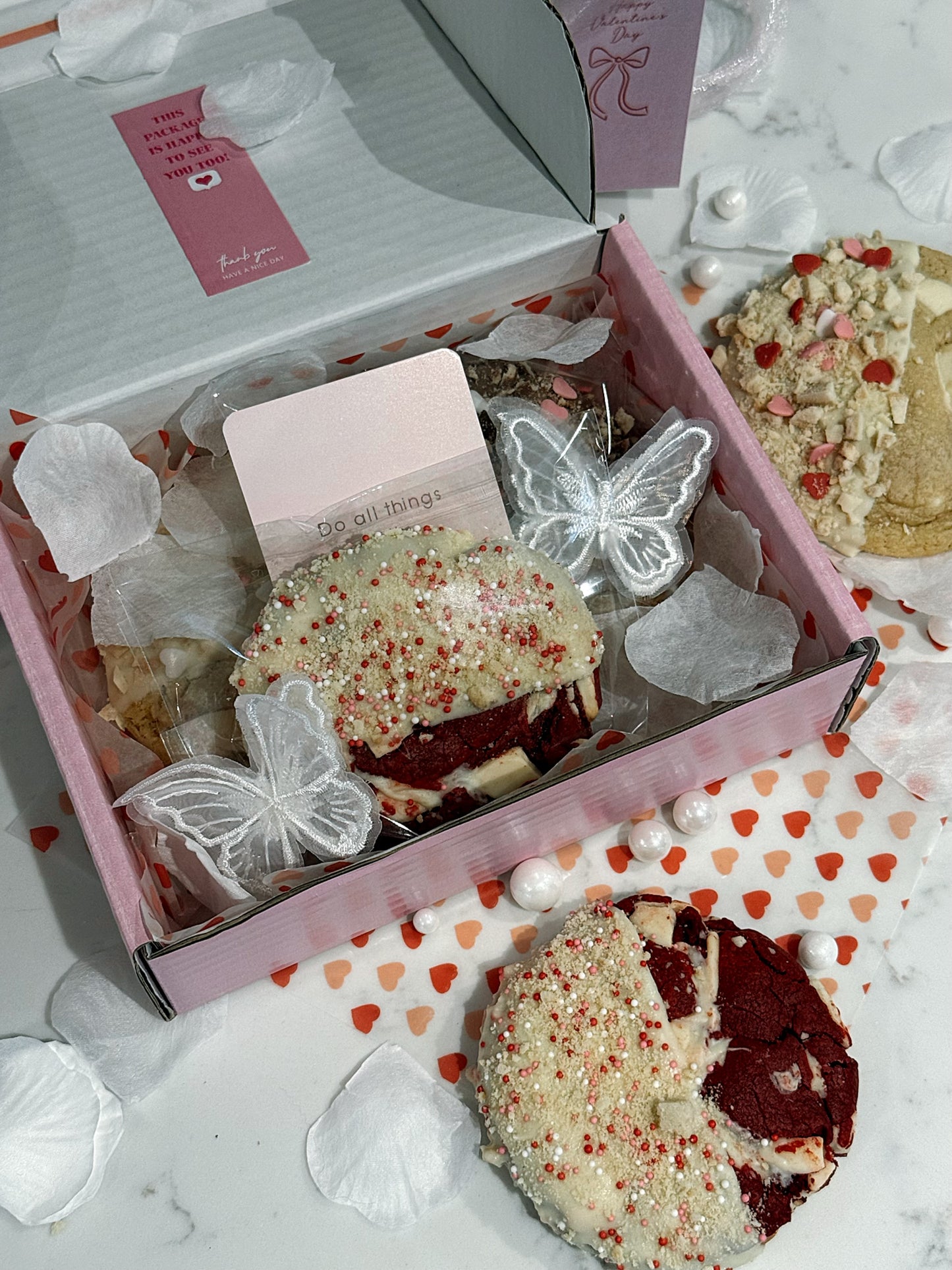 Valentines Cookie Box of 3