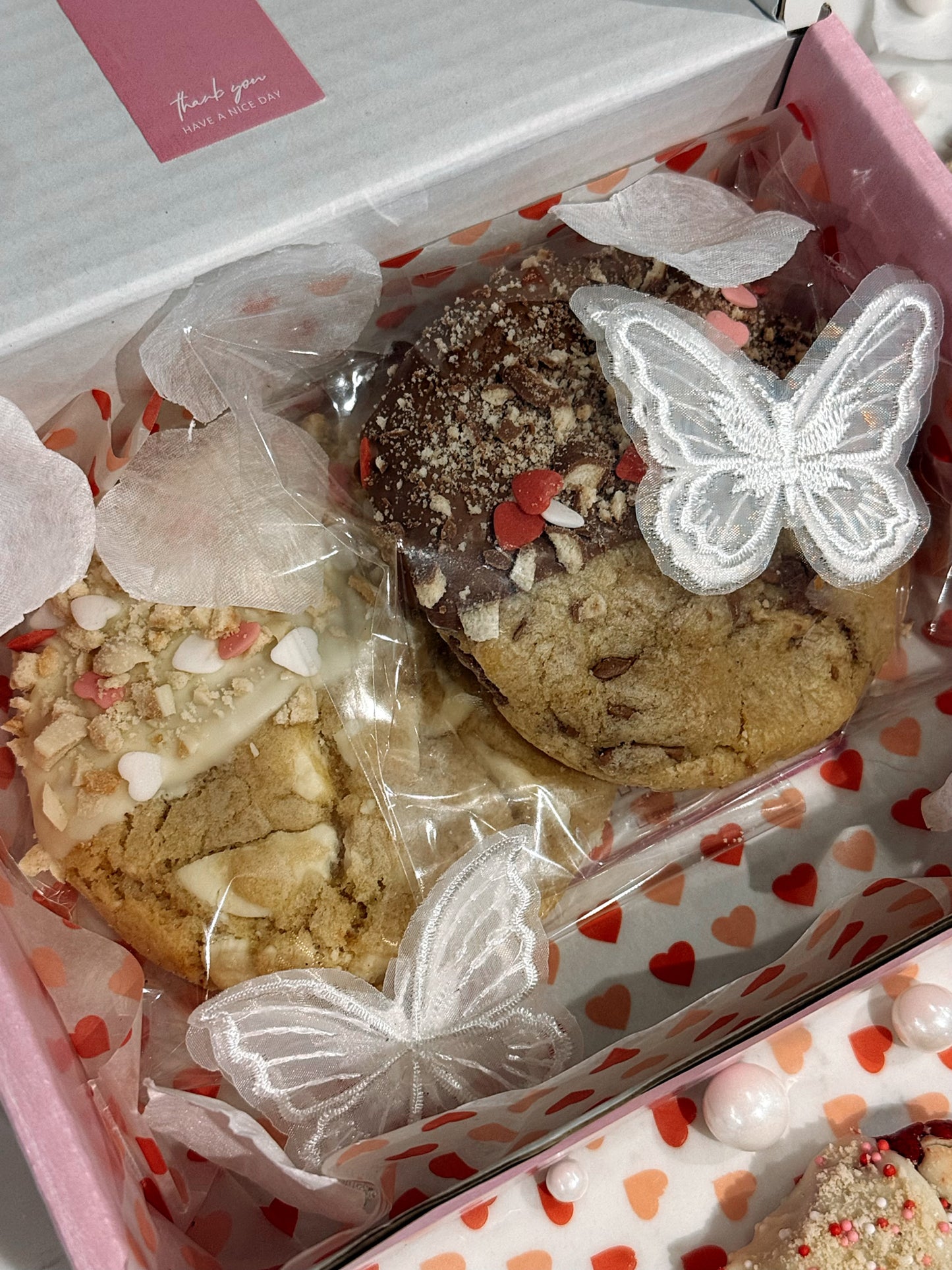 Valentines Cookie Box of 3
